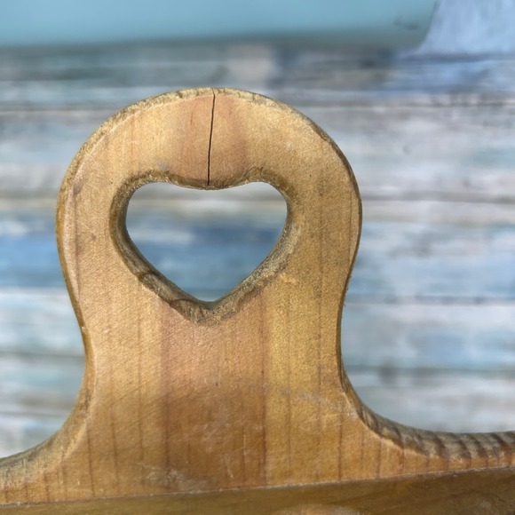 Wooden Heart Apple Box Plastic Bags Wall Decor 1997 ABC Distributing Inc Country - Picture 4 of 11